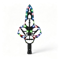 Mini drone 4DRC V66 4 axes RC Flying Sword à lancement manuel avec lumières LED colorées, maintien d'altitude, acrobaties 3D, jouet aérien