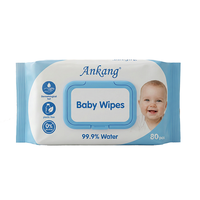 Fabricant de lingettes pour bébés jetables à étiquette privée personnalisée, sans alcool, 99,9% d'eau pure, lingettes humides pour bébés en gros