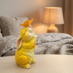 Lampe de nuit décorative en résine Fire Rabbit, animal lumineux dans le noir, style anime, peinte à <span class=keywords><strong>la</strong></span> main, cadeau d'affaires - Product Image 5