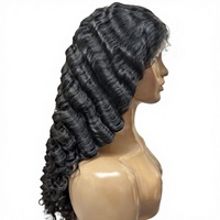 Perruque Lace HD 13x6 Cheveux Humains Bruts Brésiliens Ondulés Profonds Pré-coupés Noeuds Décolorés Anti-chute Minimale pour Femmes Noires