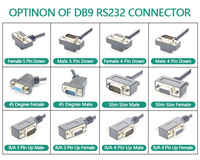 Adaptador Convertidor USB 2.0/3.0 a DB9 RS232 Macho/Hembra de Perfil Bajo con Chip FTDI para Báscula Electrónica y Caja Registradora