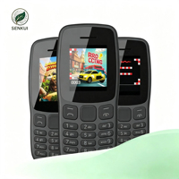 Teléfono Móvil Original Desbloqueado 106 (2018) Doble SIM GSM 900/1800, Red 2G, Teléfono con Teclado Pequeño, Doble Tarjeta SIM, 1.77 Pulgadas