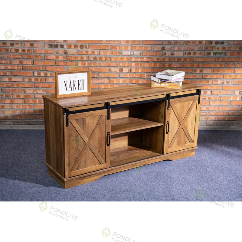 Rustic multifunction TV table television wall luxury wooden media TV console stand coffee table living room furniture TV stand