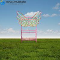 Manège Papillon Populaire pour Enfants, Chaise Balançoire Non Motorisée pour Aire de Jeux Extérieure