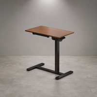 Bureau debout réglable en hauteur, table d'appoint mobile pour lit, bureau extensible, petite table de repas pour hôpital, structure métallique