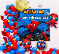 स्पाइडरमैन अमेरिका कप्तान मैन आयरन Globos सेट सुपर-heros एल्यूमीनियम फिल्म गुब्बारा बच्चों के जन्मदिन की पार्टी सजावट