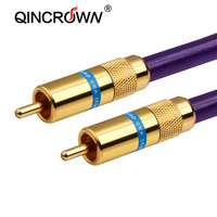Câble coaxial RCA Van Den Hul audio haute fidélité en cuivre pur sans oxygène plaqué argent pour lecteur DVD, HDTV, ordinateur, téléviseur, haut-parleur de voiture