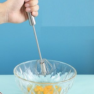 Batteur à œufs semi-automatique à pression manuelle en acier inoxydable, accessoires de cuisine, outils, batteur à œufs électrique manuel - Product Image 1