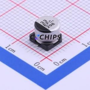 Condensateur électrolytique en aluminium SMD EEEFC1E330AP, SMD, D6.3xL5.4mm 33uF 20% 25V 105mA-120Hz - Product Image 1