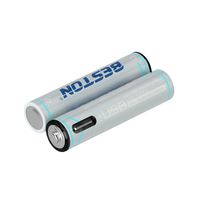 Baterai Isi Ulang USB-C BESTON 4-Pack AAA 1.5V Output Konstan 600mWh Li-ion dengan Kabel Pengisian 1-ke-2 Tersedia