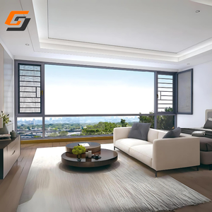 หน้าต่างและประตูอลูมิเนียมที่ทันสมัยหน้าต่างบ้านหน้าต่างอลูมิเนียมเคลือบสองชั้นสีดำ - Product Image 2