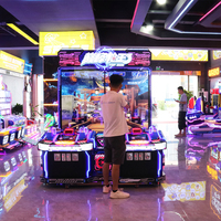 Centre de jeux d'intérieur, machine de jeu d'arcade vidéo de tir à 4 joueurs, écran 85 pouces, à monnayeur, en anglais