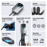 Bornes de recharge murales pour véhicules électriques AUXUS 7kW 11kW 22kW Type 1 Type 2 Gbt Wallbox Chargeurs rapides AC pour véhicules électriques