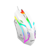 Souris filaire USB Vonn V1 à faible coût avec éclairage respirant, souris de jeu 3D pour ordinateur de bureau