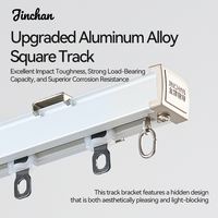 Rail de rideau en aluminium robuste de 3,0 mm, rail coulissant silencieux, rail encastré au plafond de qualité industrielle pour projets hôteliers de luxe