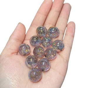 Kunsi Card Cuentas redondas de lámina de color óptico de 16mm se pueden roscar con orificio recto para cadenas de teléfonos móviles DIY, llave, - Product Image 5