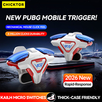 TruTra ACE Bouton de déclenchement mécanique pour jeux, matériau ABS, sensation de souris à refroidissement par air, retour tactile pour jeux mobiles PUBG