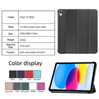 DL nouvelle 10e génération étui pour tablette triple en cuir Pu Pc coque rigide 10.2 pouces housse de tablette pour Apple Ipad 10 10.2 2022