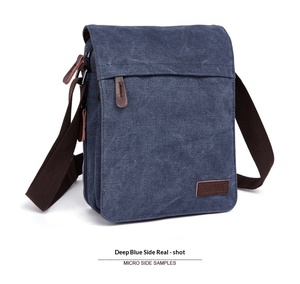 Bolso <span class=keywords><strong>Bandolera</strong></span> Vintage Británico de Lona para <span class=keywords><strong>Hombre</strong></span>, Bolso Cruzado de Alta Calidad con Cierre de Cremallera, Bolso de Hombro para Viajes de Negocios - Product Image 3