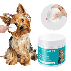 100 Peças Produtos Mais Vendidos Lenços Umedecidos para Gatos e Cães Lenços Circulares Naturais para Limpeza dos Olhos de Animais de Estimação - Product Image 1