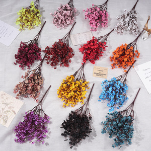 Fleurs artificielles de gypsophile, couleurs mélangées, fleurs en soie pour décorations de salle de mariage, arrangements floraux DIY - Product Image 1