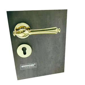 Moderne Pull Rose Entree Lock Dubai Messing Pvd Goud Kleur Deurklink Goud