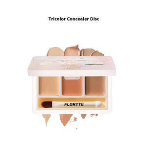 Palette de correcteur crémeux <span class=keywords><strong>FLORTTE</strong></span> trois couleurs, palette d'illuminateur deux couleurs, éclaircit le teint, maquillage - Product Image 5