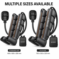 Masseur de jambes intelligent à compression d'air numérique, bottes de récupération à 5 chambres, zones indépendantes D1-D6, 23 niveaux, 30-250 mmHg, 5 modes, 6 minuteurs