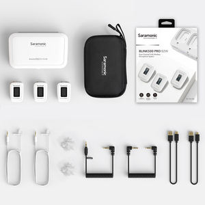 ไมโครโฟนไร้สาย <span class=keywords><strong>Saramonic</strong></span> Blink500 PRO B2 แบบสองช่องสัญญาณสเตอริโอ สำหรับกล้อง DSLR กล้องวิดีโอ สมาร์ทโฟน แท็บเล็ต ไมโครโฟนแบบหนีบปกเสื้อสำหรับบันทึกเสียง - Product Image 5
