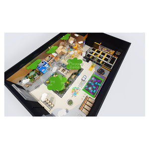 Casa de simulación de madera personalizada, patio de recreo interior, juego de rol para jardín de infantes y preescolar con Hospital, barbería - Product Image 5