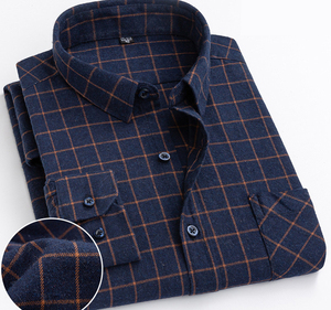 Camicie Casual OEM/ODM per uomo camicia a quadri a manica lunga elegante flanella - Product Image 2