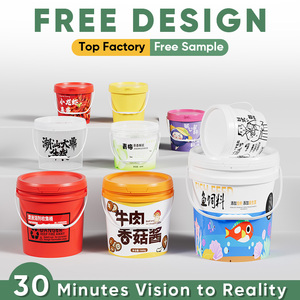 Nhà Máy Bán buôn cấp thực phẩm Vòng rõ ràng PP nhựa xô với nắp đậy xử lý - Product Image 6