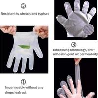 Usine vente chaude gants en plastique Pe HDPE plastique transparent polythène cuisine étanche ménage jetable alimentaire PE gants
