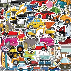 40 Pegatinas de Dibujos Animados de Autos, Vehículos, Aviones, Bicicletas, Barcos, Autobuses, Papel Decorativo, Regalo para Niños, Recuerdo, Pegatinas para Laptop - Product Image 2