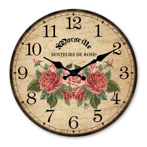 10-inch nghệ thuật màu chuồn chuồn hoa MDF gỗ đồng hồ treo tường câm Đồng hồ phòng khách trang trí đồng hồ thạch anh có thể được tùy chỉnh - Product Image 3