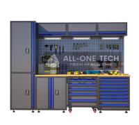 Armoires de garage Armoire de rangement noire personnalisée en métal robuste Armoire à outils en métal avec outils
