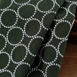 Bordado liso de tecido de algodão, largura 120 cm círculo grosso tecido de linho poliéster para saia toalha de mesa sofá vestido saco
