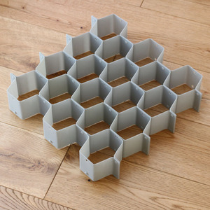 Separadores de Cajones Tipo Panal de Abeja, Blancos, Rectangulares, Organizador de Maquillaje para Dormitorio, Organizador de Ropa Resistente - Product Image 4