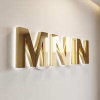 Letras de Canal 3D con Retroiluminación de Neón Personalizadas para Publicidad Exterior, Letrero con Logotipo para Farmacia, Toldo para Bodas