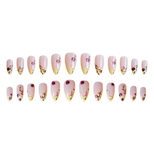 Ongles en acrylique fantaisie printaniers, peints à la main, motif coccinelle et fleur, avec pointes <span class=keywords><strong>jaune</strong></span> <span class=keywords><strong>pastel</strong></span>, pour des looks saisissants, fournitures pour ongles - Product Image 4