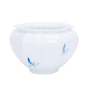 Lave-tasses en céramique à motif tournesol, pot à résidus de thé Jianshui, bol à eau Zen domestique, origine Dehua - Product Image 5