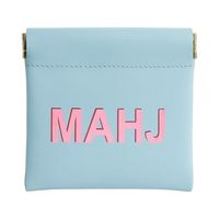 Pochette à dés de Mahjong en cuir moderne et minimaliste avec fermeture à bouton-pression automatique, mini-sac portable pour accessoires de jeux de cartes de score, cadeau