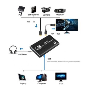 Tarjeta de Captura de Video, Tarjeta de Grabación de Cámara para Transmisión en Vivo, Grabadora USB 3.0 4K HD para Juegos, Compatible con <span class=keywords><strong>Steam</strong></span> Deck, Negra - Product Image 4