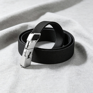 Hebilla Magnética Deslizante, Hebilla de Cierre Rápido de Metal Cepillado para Cinturones Elásticos, Hebilla Casual Sin Agujeros - Product Image 3