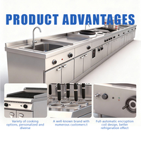 Ensemble d'îlots de cuisine professionnels CFT en acier inoxydable robuste avec fonction autonettoyante double combustible (gaz et électrique) pour la restauration