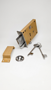 Serrure de porte 100 mm 2-en-1 au design élégant en forme de balle, avec corps en fer et finition thermolaquée, pour porte principale, portail, porte en bois et porte métallique - Product Image 4