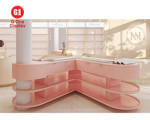 Modular Gold Stainless Cosmetic Shop Fitting System Luxury Beauty Boutique Interior Architecture Design to Reality - Product Image 5