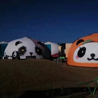 Dôme géodésique en EPS, résistant au vent et aux tremblements de terre, construction rapide, kit de maison à construire soi-même pour village d'éco-tourisme