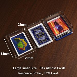 Organizador de Cartas Acrílico Personalizado de 2 Niveles, Soporte para Cartas Compatible con <span class=keywords><strong>Catan</strong></span> Settlers, Juego de Mesa TCG - Product Image 5
