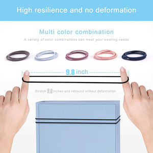 Moda donna ragazze accessori per capelli 80 pezzi sottili elastici per capelli 2.5MM alta elasticità senza supporto per coda di cavallo in metallo fasce elastiche per capelli - Product Image 4